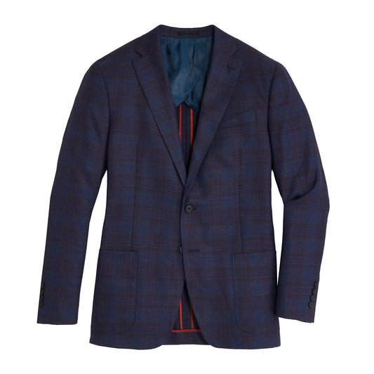 Guabello Heron Plaid Sport Coat - Heron