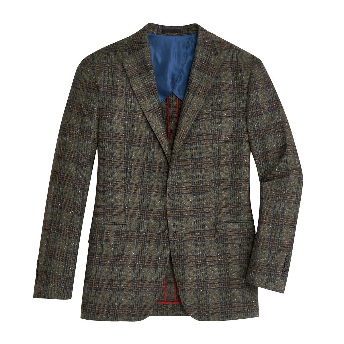 Guabello Sea Plaid Sport Coat - Sea Spray