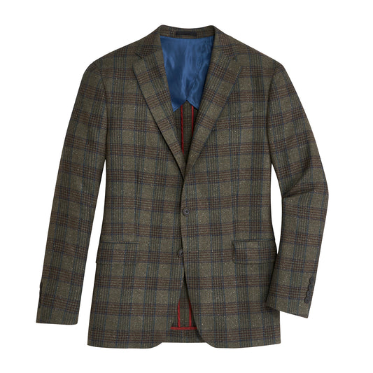 Guabello Sea Plaid Sport Coat - Sea Spray