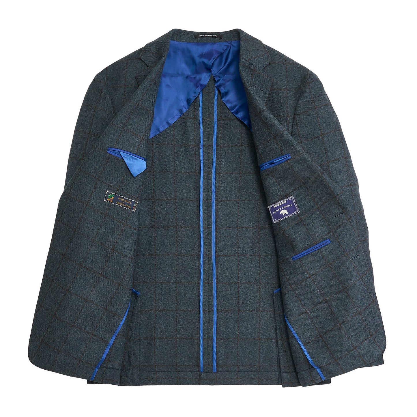 Di Pray Blue Wing Windowpane Sport Coat - Blue Wing Teal