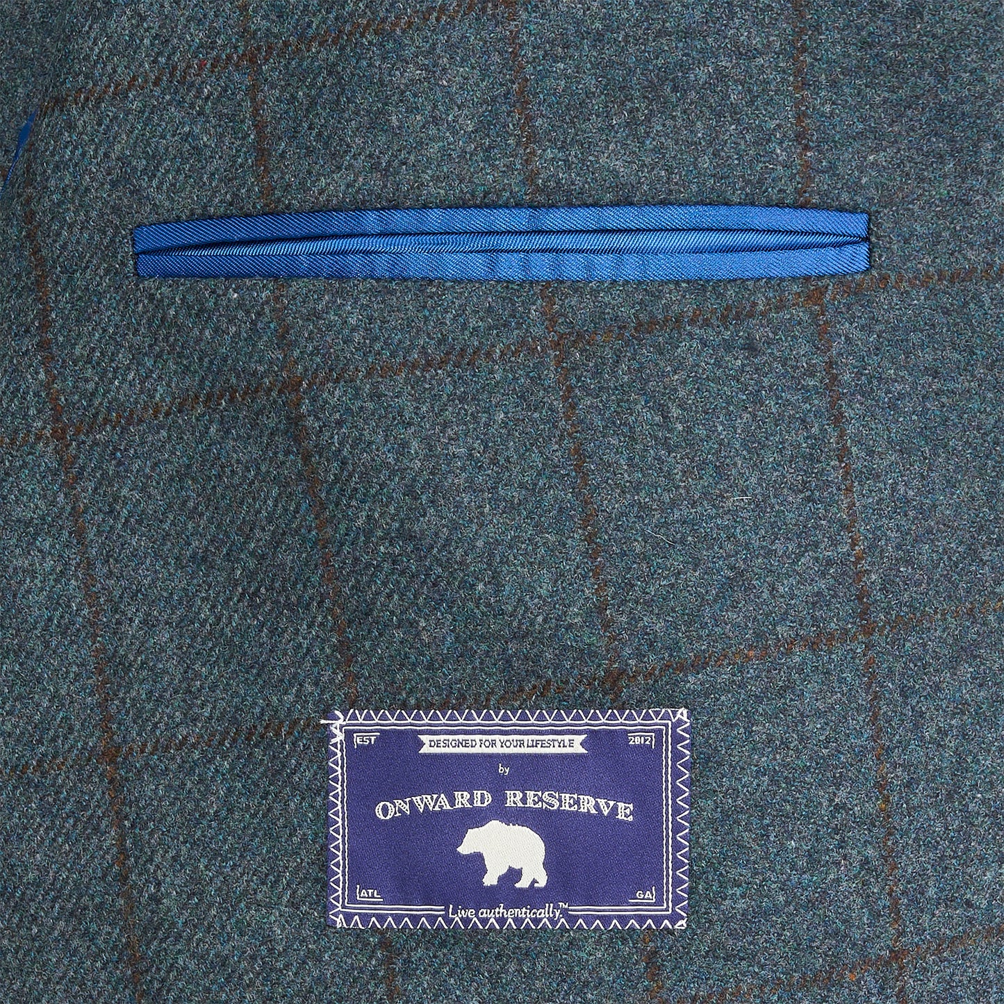Di Pray Blue Wing Windowpane Sport Coat - Blue Wing Teal