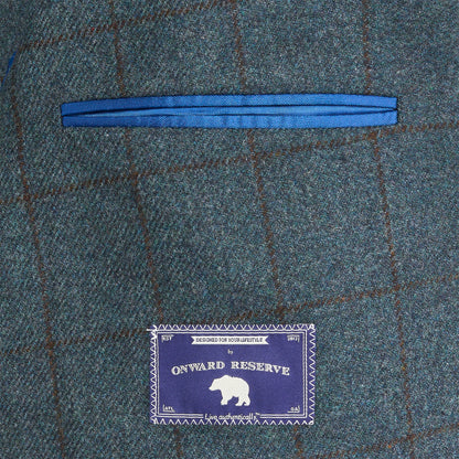 Di Pray Blue Wing Windowpane Sport Coat - Blue Wing Teal