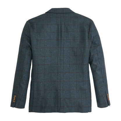 Di Pray Blue Wing Windowpane Sport Coat - Blue Wing Teal