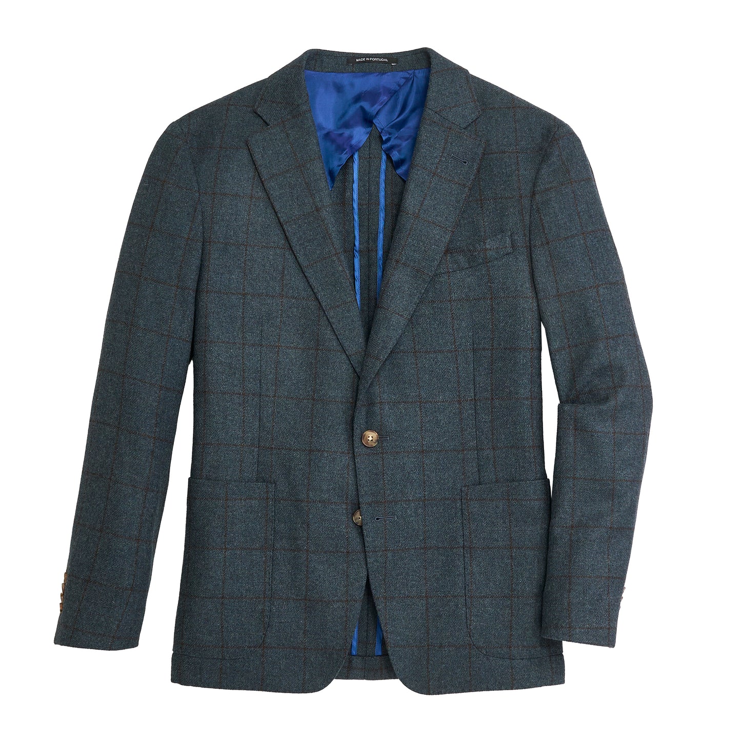 Di Pray Blue Wing Windowpane Sport Coat - Blue Wing Teal