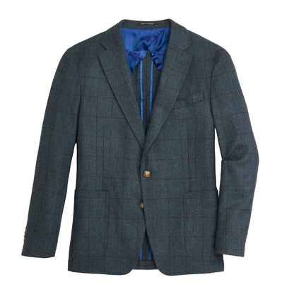 Di Pray Blue Wing Windowpane Sport Coat - Blue Wing Teal