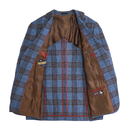 Baby Alpaca Blue Fog Plaid Sport Coat