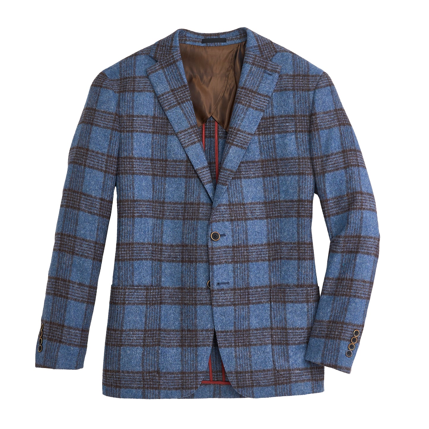 Baby Alpaca Blue Fog Plaid Sport Coat