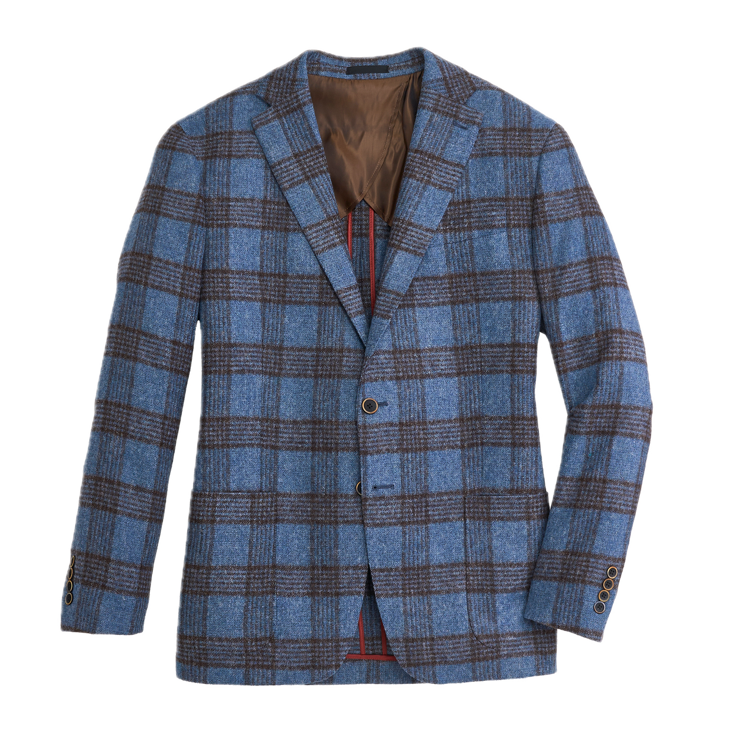 Baby Alpaca Blue Fog Plaid Sport Coat