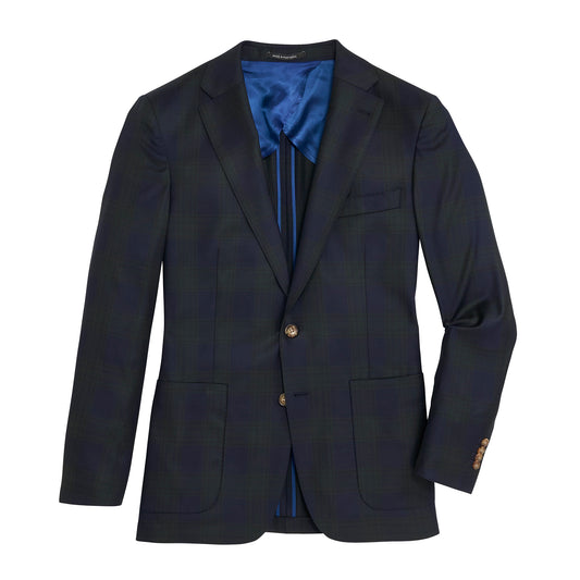 Night Plaid Sport Coat - Night Shadow