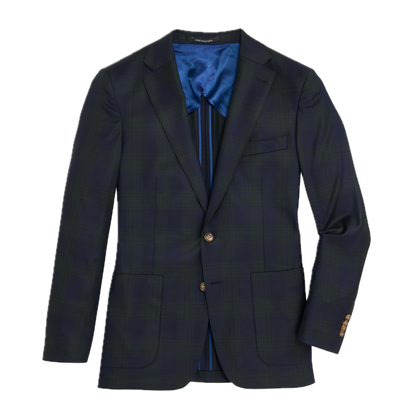 Night Plaid Sport Coat - Night Shadow