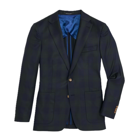 Night Plaid Sport Coat - Night Shadow