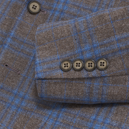 Barberis Turkish Plaid Sport Coat - Turkish Coffee