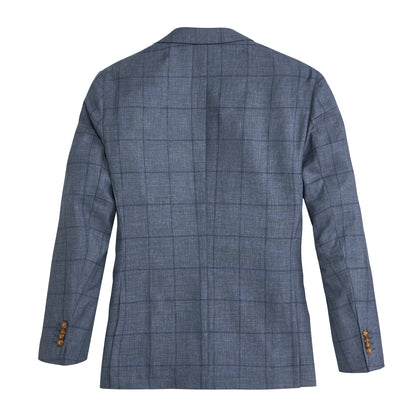 Barberis Captains Windowpane Sport Coat - Captains Blue