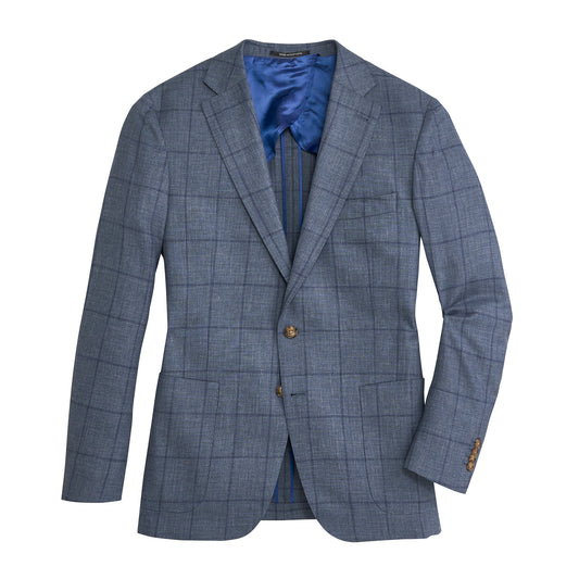 Barberis Captains Windowpane Sport Coat - Captains Blue