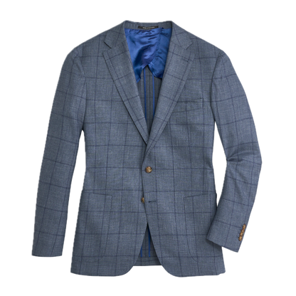 Barberis Captains Windowpane Sport Coat - Captains Blue
