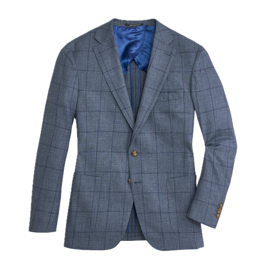Barberis Captains Windowpane Sport Coat - Captains Blue