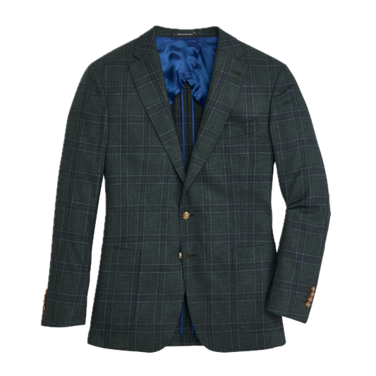 Barberis Hedge Plaid Sport Coat - Hedge