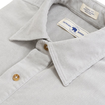 Stretch Cord Half Button Shirt - Harbor Mist