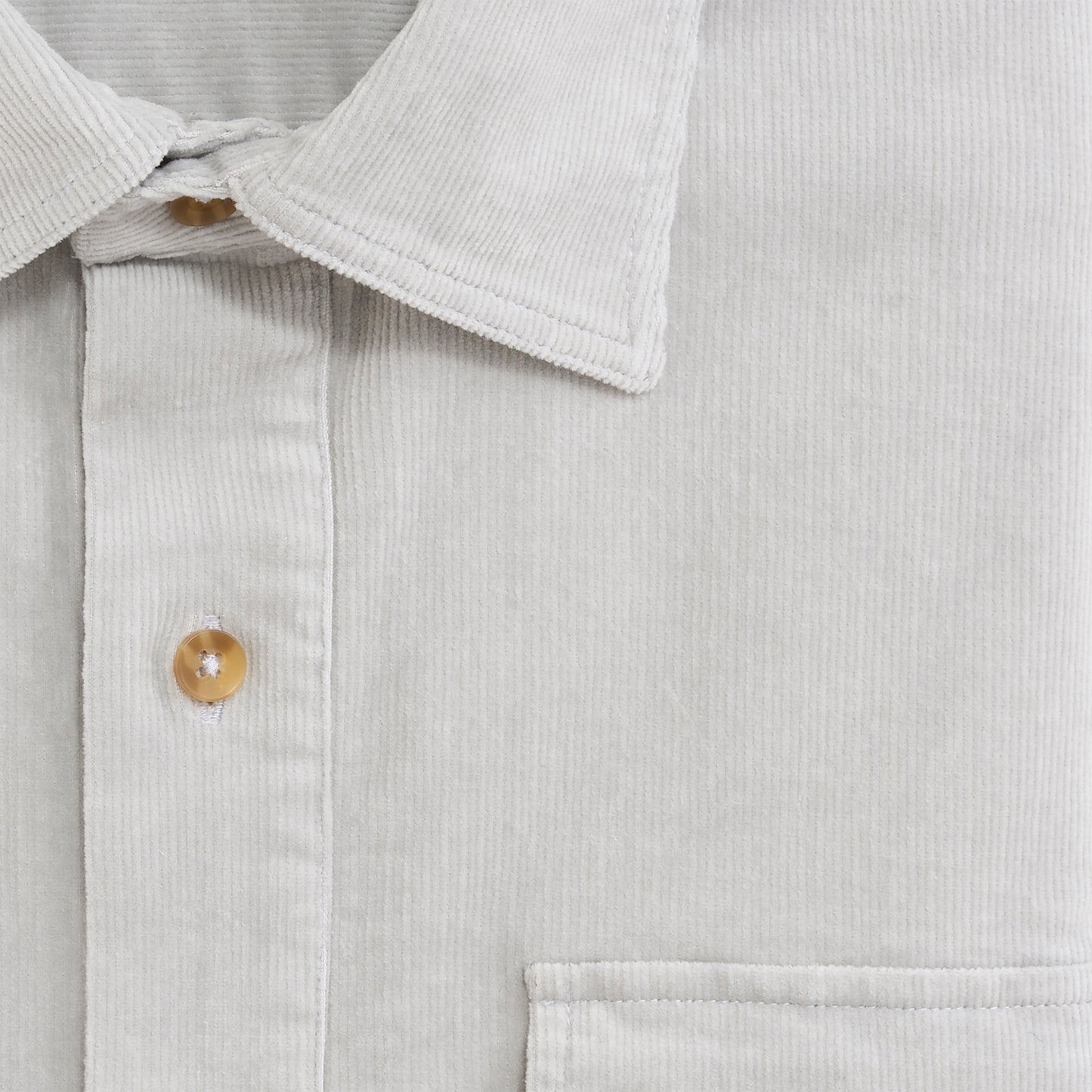 Stretch Cord Half Button Shirt - Harbor Mist