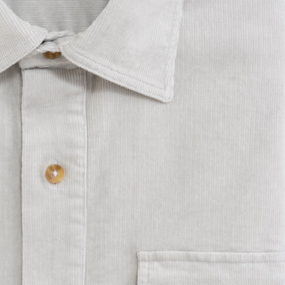 Stretch Cord Half Button Shirt - Harbor Mist