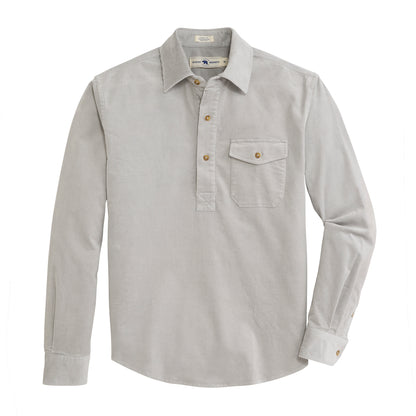 Stretch Cord Half Button Shirt - Harbor Mist