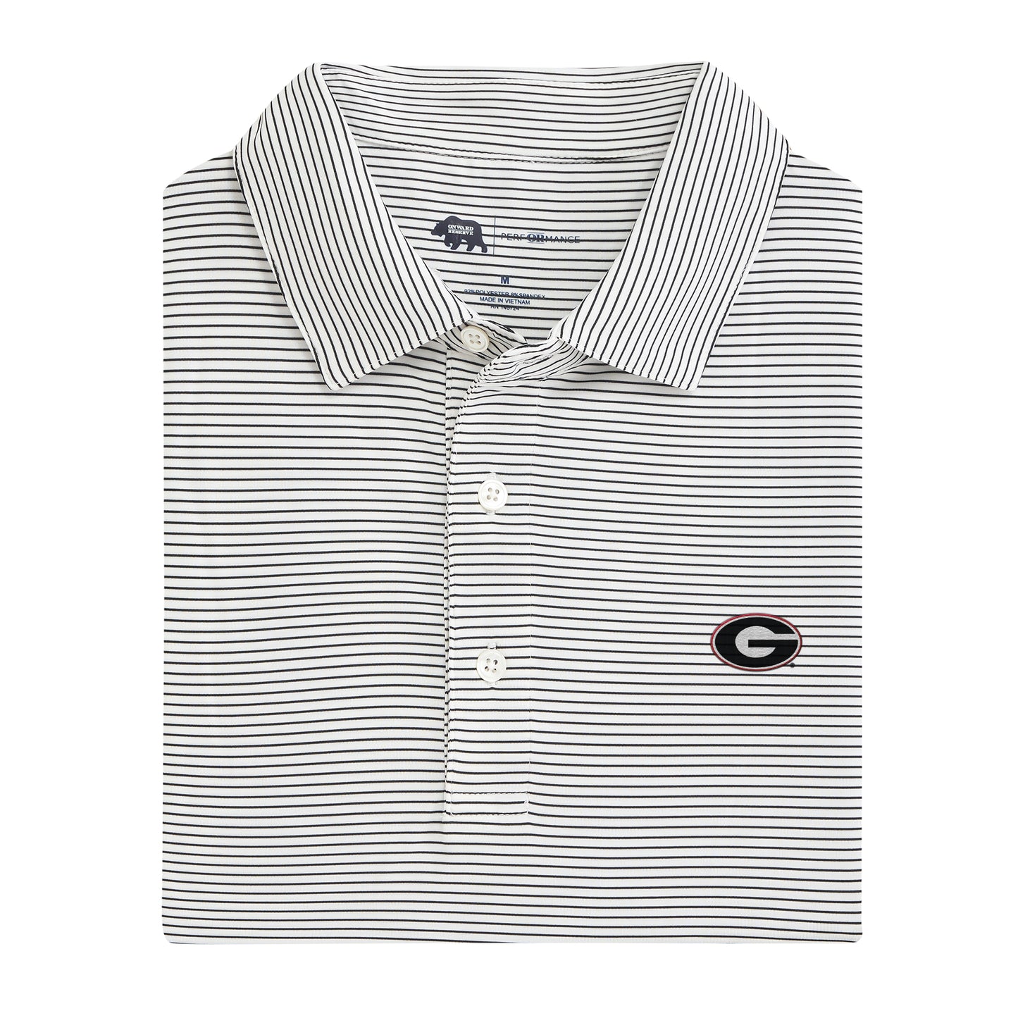 Birdie Stripe Super G Polo - White/Black