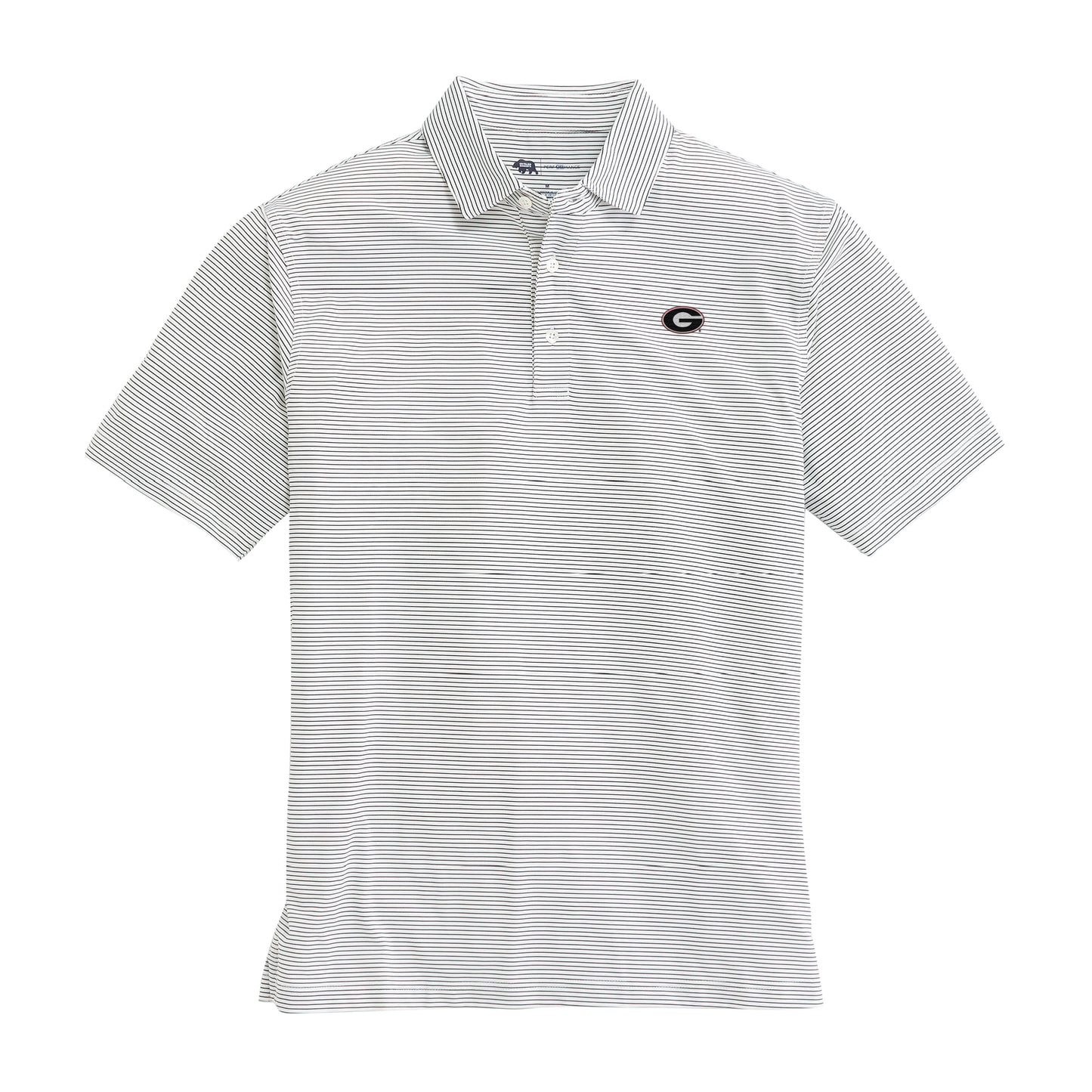 Birdie Stripe Super G Polo - White/Black