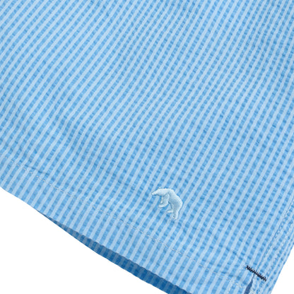 Coastal Seersucker Swim Trunk - Breeze