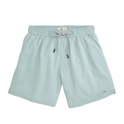 Coastal Seersucker Swim Trunk - Surf