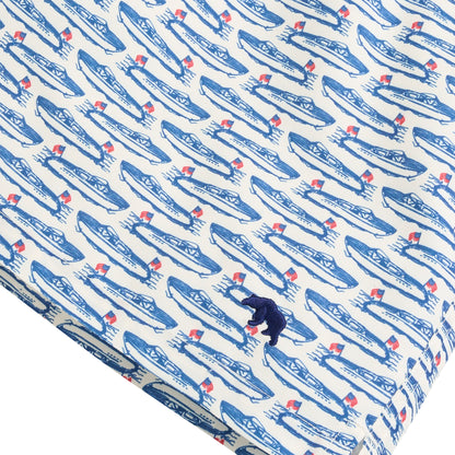 Float Your Boat Swim Trunk - White