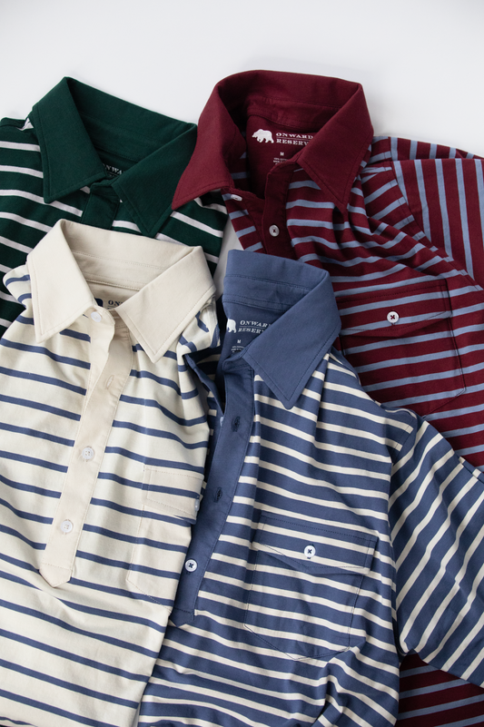 Racquet Club Old School Polo - Blue Indigo