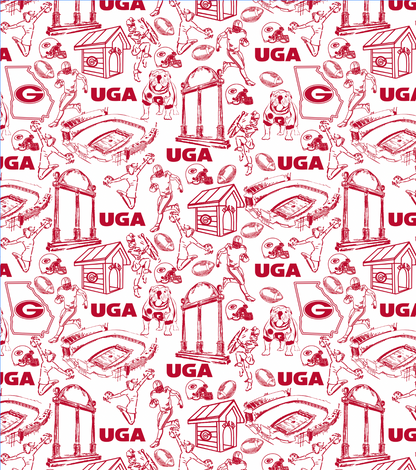Georgia Icons Printed Performance Polo - White