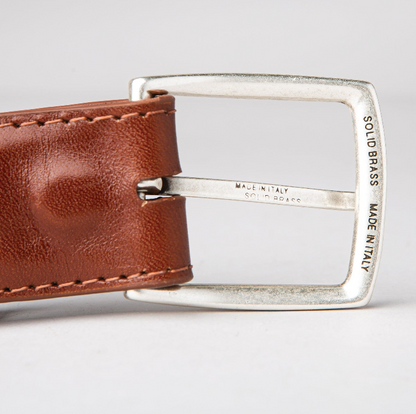 1 3/8" Glazed Calf Belt - Oil