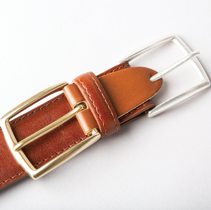 1 3/8" Glazed Calf Belt - Oil