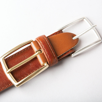 1 3/8" Glazed Calf Belt - Oil