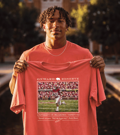 Oklahoma Peyton Bowen Tee - Washed Red