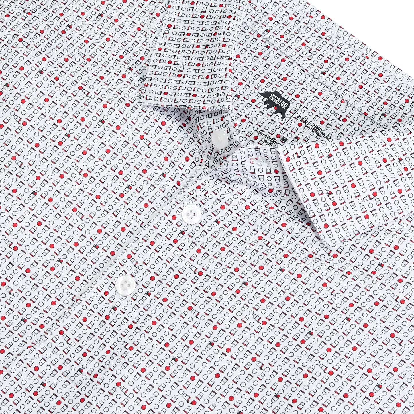 Tailgate Games Printed Performance Polo - Red