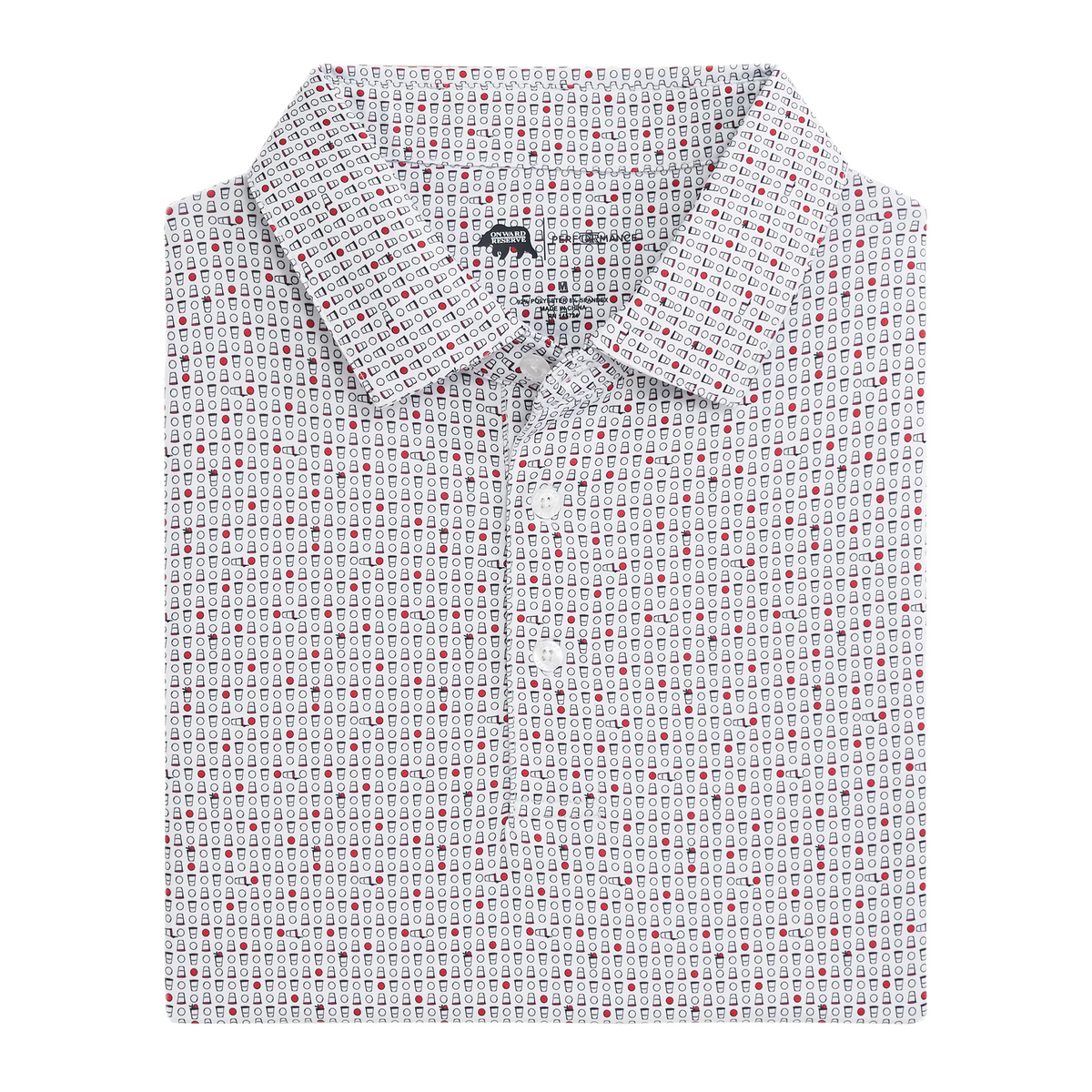 Tailgate Games Printed Performance Polo - Red