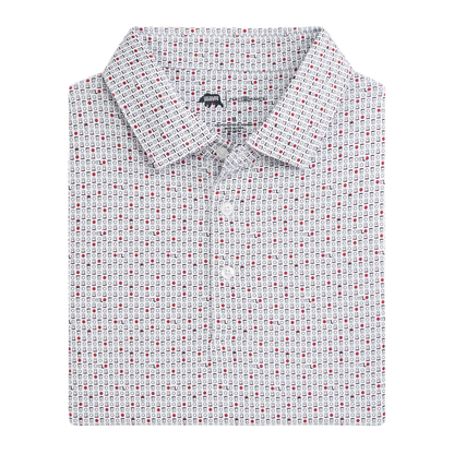 Tailgate Games Printed Performance Polo - Red