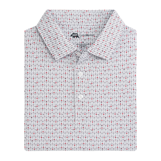 Tailgate Games Printed Performance Polo - Red