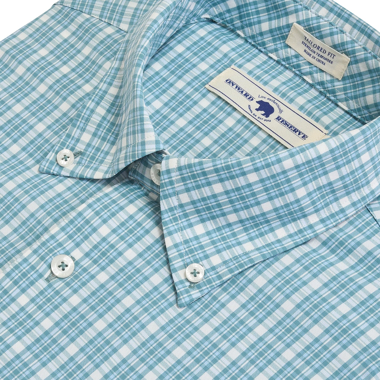 Ruskin Tailored Fit Performance Shirt - Surf