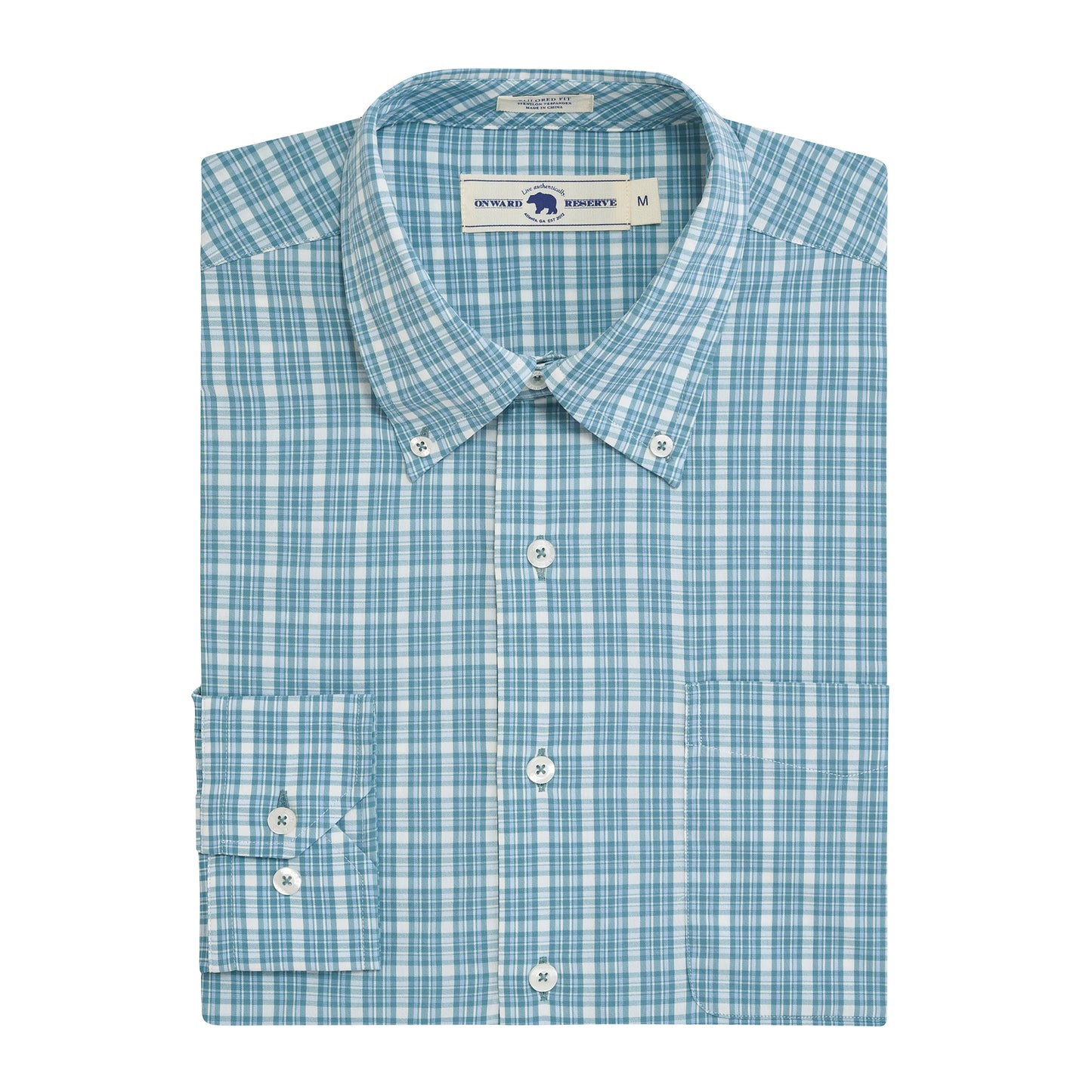 Ruskin Tailored Fit Performance Shirt - Surf