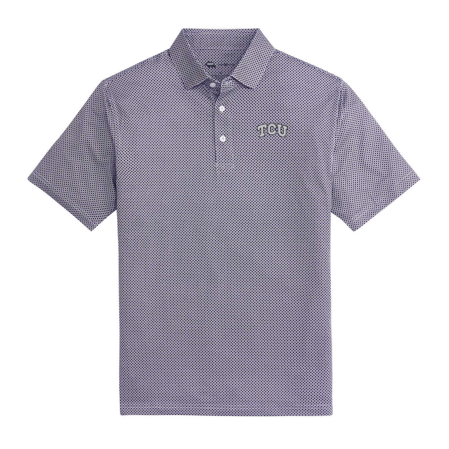 TCU Scope Printed Performance Polo - Purple