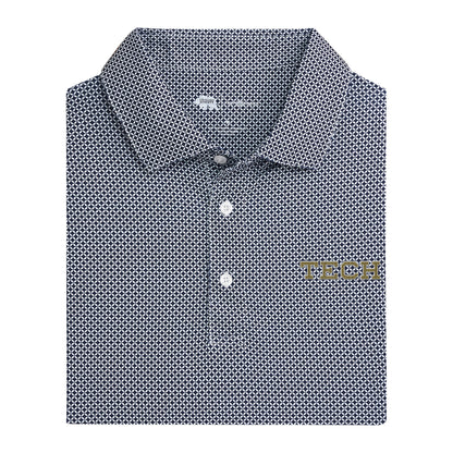 Georgia Tech Block Scope Printed Polo - Naval Academy