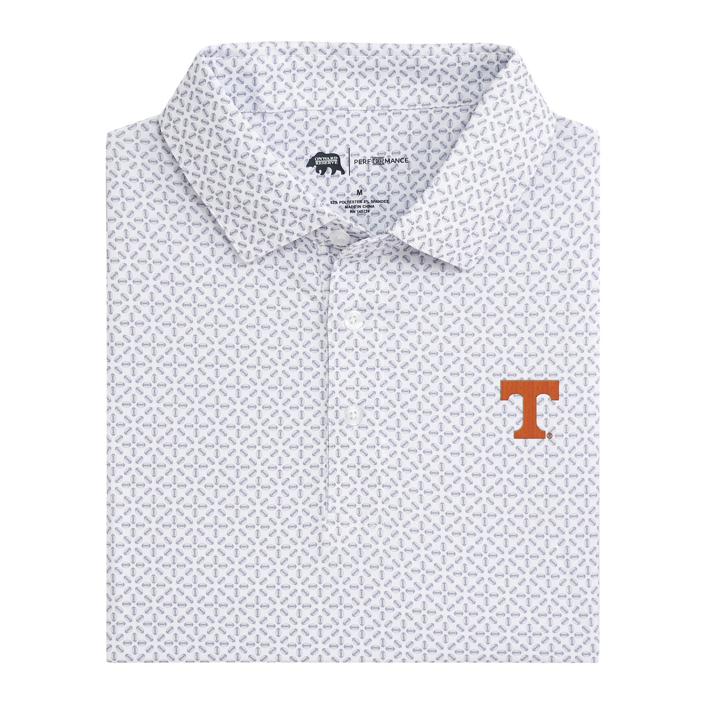 Tennessee Gameday Printed Performance Polo - White