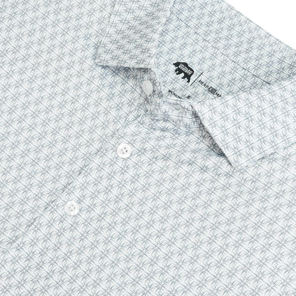 Tents Printed Performance Polo - White