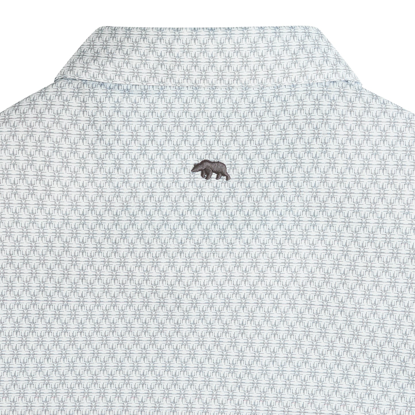 Tents Printed Performance Polo - White