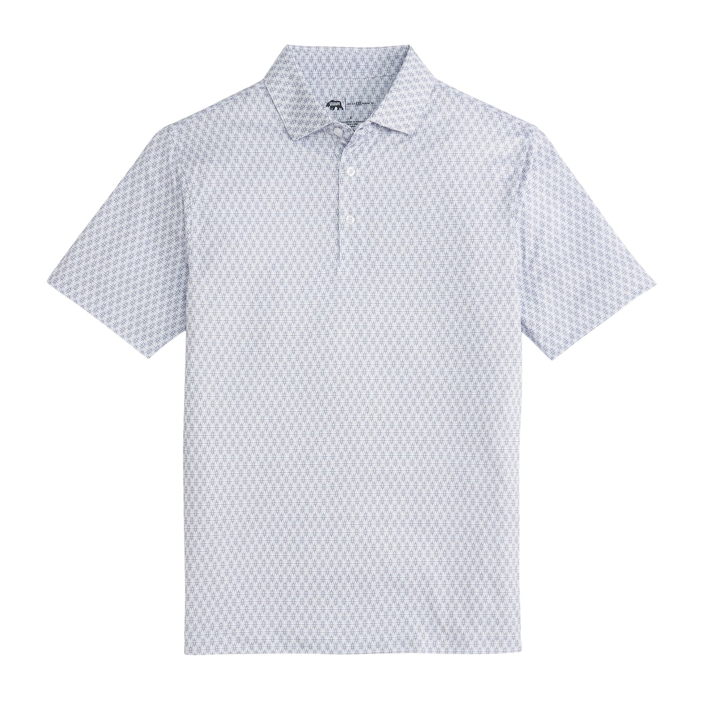 Tents Printed Performance Polo - White