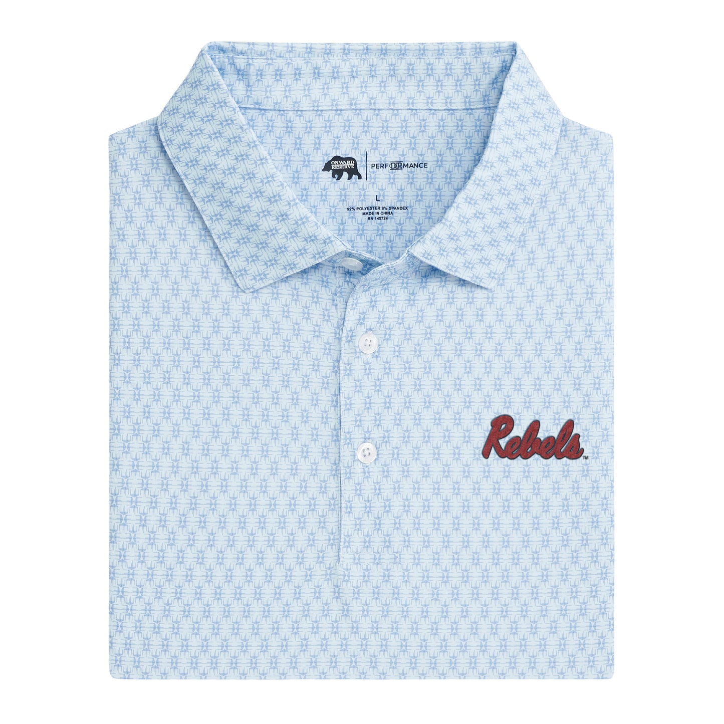 Ole Miss Rebels Tents Printed Performance Polo - Open Air