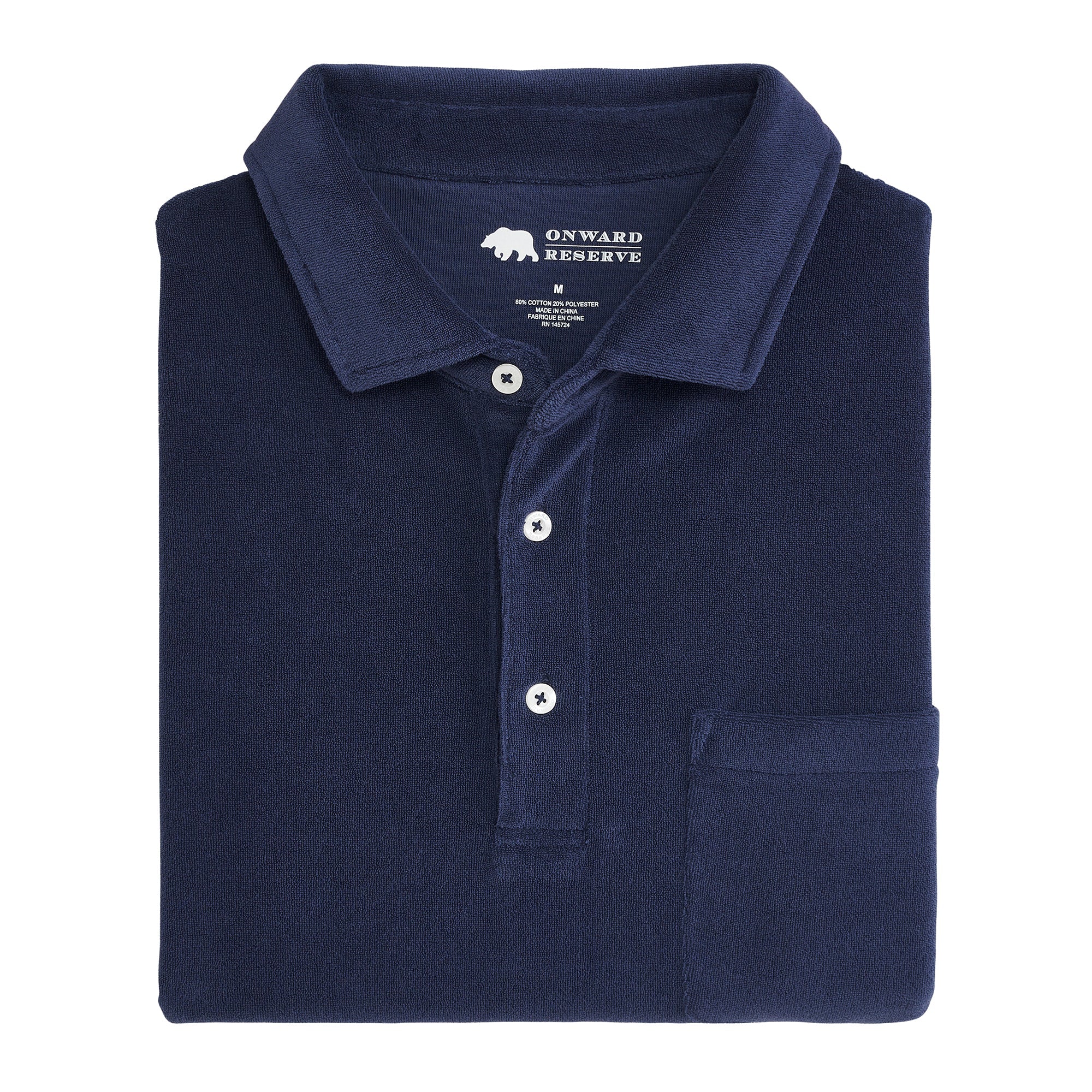 ★★POLO RALPH LAUREN★★ Terry Camp Shirt Navy MNPOWOV1N820 Terry Camp Shirt
